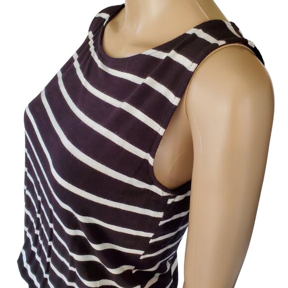 ZENANA Womens S One Piece Romper Jumpsuit Sleeveless Stretch Knit Striped Pocket - Picture 4 of 9